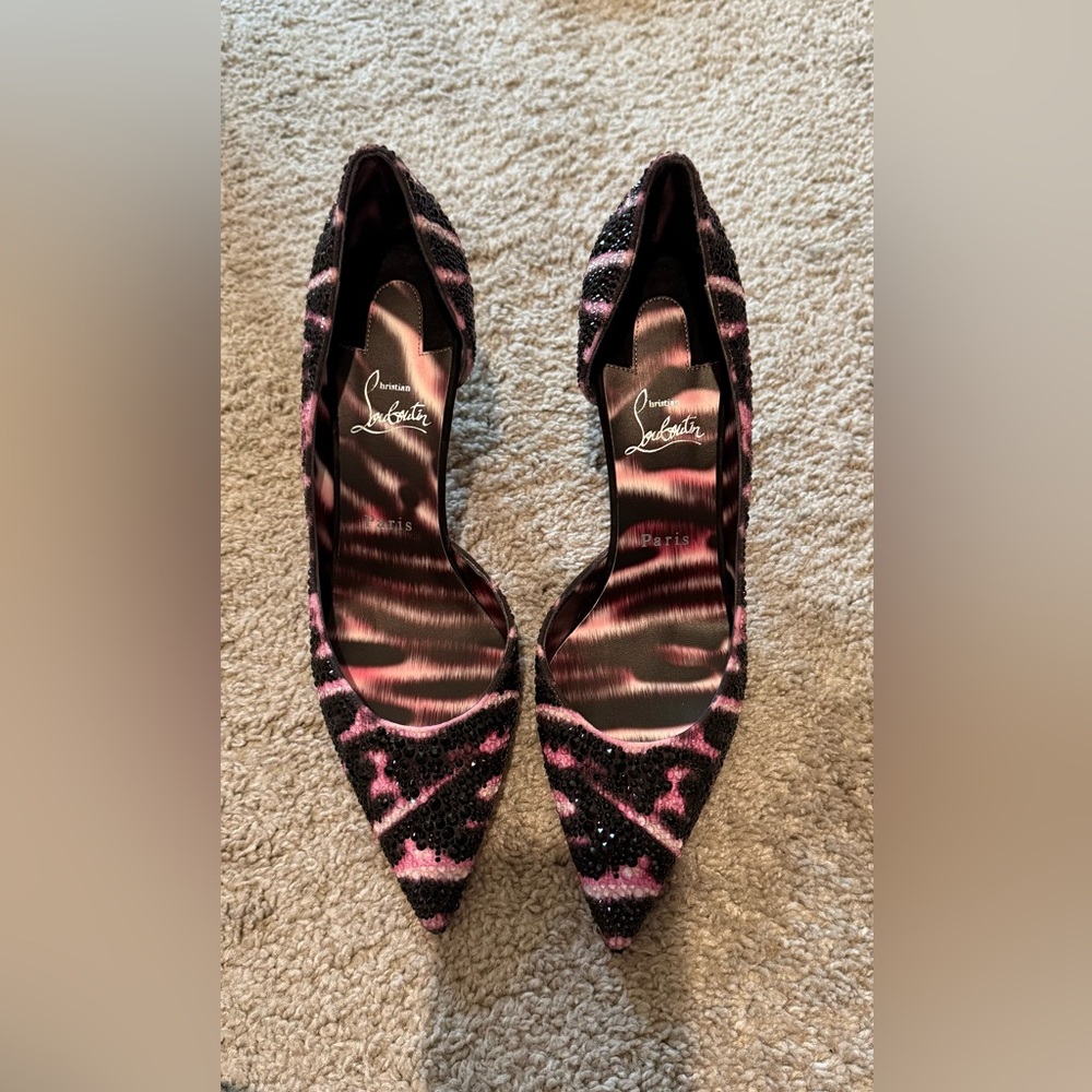 Authentic Christian Louboutin Iriza Strass Quagga